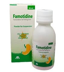 Syrup . Famotidine 40 mg/5 ml ( 60 ml )